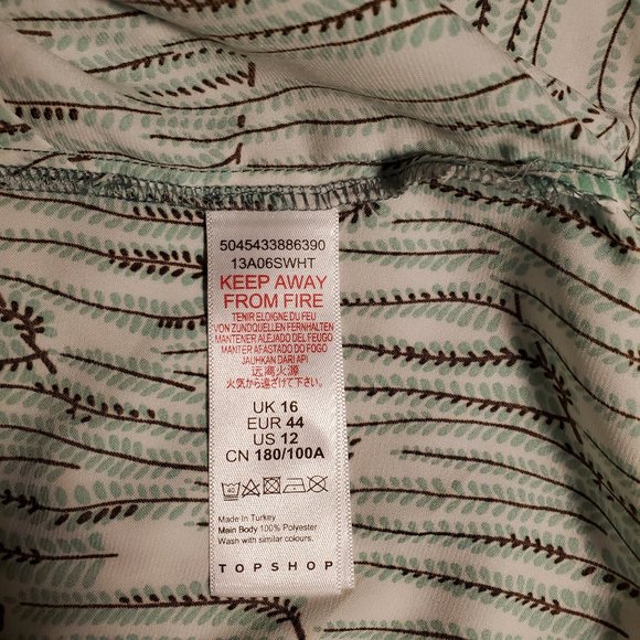 Topshop IDOL Vine Print Cami Size 12 - Picture 5 of 6